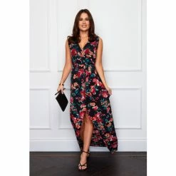 Girl In Mind Black Darla Wrap Maxi Dress -Girl In Mind unnamed file 1025