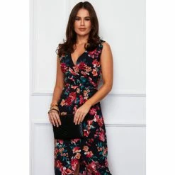 Girl In Mind Black Darla Wrap Maxi Dress -Girl In Mind unnamed file 1026