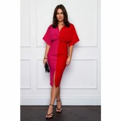 Girl In Mind Pink Beth Wrap Dress -Girl In Mind unnamed file 1058