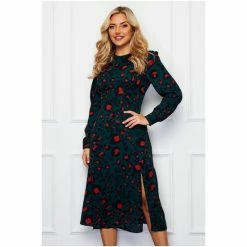 Girl In Mind Blue Cass Long Split Leg Midi Dress -Girl In Mind unnamed file 1066