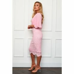 Girl In Mind Pink 2 In 1 Pleated Lace Midi Dress -Girl In Mind unnamed file 1120