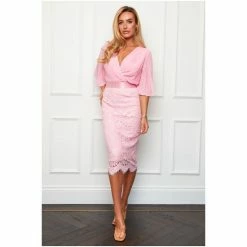 Girl In Mind Pink 2 In 1 Pleated Lace Midi Dress -Girl In Mind unnamed file 1122