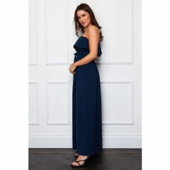 Girl In Mind Navy Janelle Frill Detail One Shoulder Maxi Dress -Girl In Mind unnamed file 1135