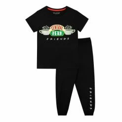 Character Black Central Park Friends Children's Short Sleeve Pyjama Set