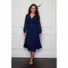 Girl In Mind Navy Elaine Pleated Skirt Collared Midi Dress -Girl In Mind unnamed file 1183