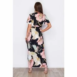 Girl In Mind Black Petite Farren Wrap Maxi Dress -Girl In Mind unnamed file 1201