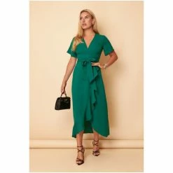 Girl In Mind Black Petite Farren Wrap Maxi Dress -Girl In Mind unnamed file 1204