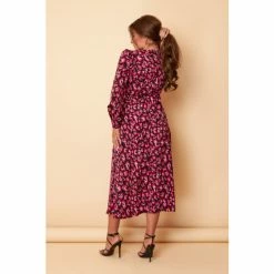 Girl In Mind Pink Ashanti Long Sleeve Leg Split Midi Dress -Girl In Mind unnamed file 1215