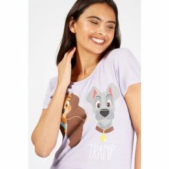 Character Grey - Lady And The Tramp Ladies Disney Short Sleeve Long Leg Pyjamas -Girl In Mind unnamed file 130