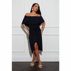 Girl In Mind Navy Lucia Off Shoulder Bodycon Dress -Girl In Mind unnamed file 1325