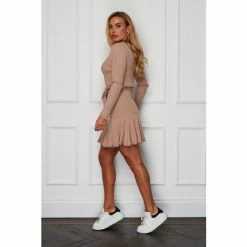 Girl In Mind White Knitted Wrap Mini Dress -Girl In Mind unnamed file 1358