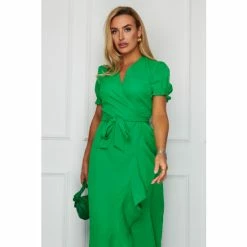 Girl In Mind Green Wrap Maxi Dress -Girl In Mind unnamed file 1366