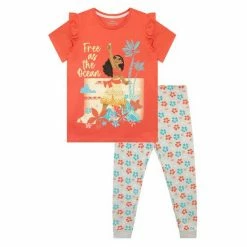 Character Orange Moana Disney Short Sleeve Pyjamas -Girl In Mind unnamed file 138