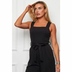 Girl In Mind Black Square Neck Culotte Jumpsuit -Girl In Mind unnamed file 1399