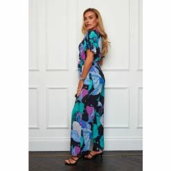 Girl In Mind Blue Floral Ariana Angel Sleeve Wide Leg Jumpsuit -Girl In Mind unnamed file 1404