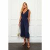 Girl In Mind Navy Regular Girl In Mind Ella Belted Pleat Wide Leg Jumpsuit -Girl In Mind unnamed file 1421