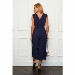 Girl In Mind Navy Regular Girl In Mind Ella Belted Pleat Wide Leg Jumpsuit -Girl In Mind unnamed file 1422