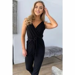 Girl In Mind Black Petite Wrap Front Jumpsuit 3 Girl In Mind Black Petite Wrap Front Jumpsuit -Girl In Mind unnamed file 1497