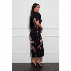 Girl In Mind Navy Petite Trixie Angel Sleeve Culotte Jumpsuit -Girl In Mind unnamed file 1504