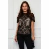 Girl In Mind Black Christine Short Sleeve Lace Top -Girl In Mind unnamed file 1528
