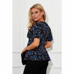 Girl In Mind Black Imogen Peplum Blouse -Girl In Mind unnamed file 1535