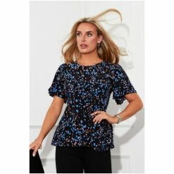Girl In Mind Black Imogen Peplum Blouse -Girl In Mind unnamed file 1537