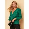 Girl In Mind Green Wrap Front Blouse -Girl In Mind unnamed file 1550