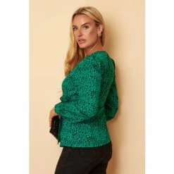 Girl In Mind Green Wrap Front Blouse -Girl In Mind unnamed file 1552