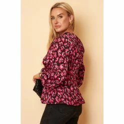 Girl In Mind Pink Long Sleeve Twist Front Blouse -Girl In Mind unnamed file 1563