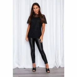 Girl In Mind Black Christine Lace Blouse -Girl In Mind unnamed file 1574