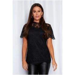 Girl In Mind Black Christine Lace Blouse -Girl In Mind unnamed file 1575