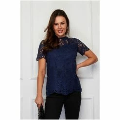 Girl In Mind Black Christine Lace Blouse -Girl In Mind unnamed file 1577