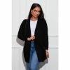 Girl In Mind Black Cable Knit Cardigan