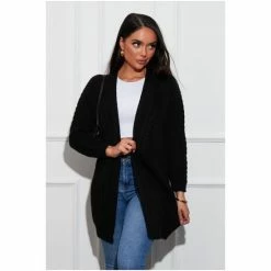 Girl In Mind Black Cable Knit Cardigan -Girl In Mind unnamed file 1644