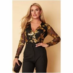 Girl In Mind Black Regular Petite Sequin Bodysuit 14 Girl In Mind Black Regular Petite Sequin Bodysuit -Girl In Mind unnamed file 1670