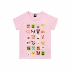 Character Pink Minecraft T-Shirt -Girl In Mind unnamed file 237