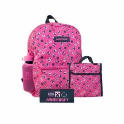 Character Pink Minecraft 4 Piece School Backpack Set With Lunchbox, Water Bottle And Pencil Case 7 Character Pink Minecraft 4 Piece School Backpack Set With Lunchbox, Water Bottle And Pencil Case -Girl In Mind unnamed file 277