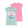 Character Pink Peppa Pig 2 Pack Nightdresses 1 Character Pink Peppa Pig 2 Pack Nightdresses -Girl In Mind unnamed file 424