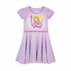 Character Purple Tangled Rapunzel Kids Disney Princess Nightdress