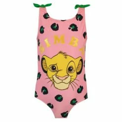 Character Pink Lion King Girls Printed Tie Swimsuit -Girl In Mind unnamed file 473