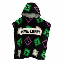 Character Black Licensing Boys Minecraft Poncho