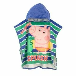 Character Blue George Pig Licensing Towel Poncho -Girl In Mind unnamed file 634