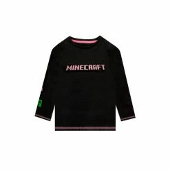 Character Shop Black Minecraft Long Sleeve Top