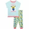 Character Blue Minions Short Sleeve Pyjamas With Frill Hem -Girl In Mind unnamed file 710