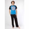 Character Black/Blue Mens Disney Marvel Captain America Pyjamas -Girl In Mind unnamed file 716