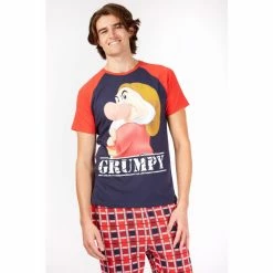 Character Red Mens Disney Grumpy Check Pyjamas