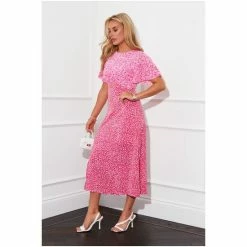 Girl In Mind Blue Regular Britney Angel Sleeve Midi Dress -Girl In Mind unnamed file 991